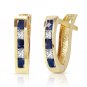 1.26 Carat 14K Solid Gold Rhea Sapphire White Topaz Earrings