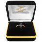0.24 Carat 14K Solid Rose Gold Cross Ring Diamond Ruby Genuine Gemstone Womens