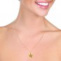 14K Solid Gold Flower Necklace Natural Diamond
