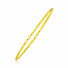 Solid Real 14k Yellow Gold Thin Twisted Shiny Bangle Womens Genuine Bracelet