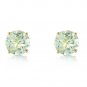 3.1 Carat 14K Solid Gold Stud Earrings Natural Green Amethyst