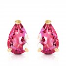 3.15 Carat 14K Solid Gold Gem Of A Woman Pink Topaz Earrings Love Anniversary