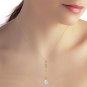 1.8 CTW 14K Solid Gold Necklace Diamond Aquamarine