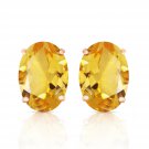 13 Carat 14K Solid Rose Gold French Clips Earrings Natural Citrine