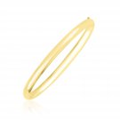 Real 10k Yellow Gold Dome Style Shiny Bangle Womens Genuine Fashion Bracelet