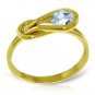 0.65 Carat 14K Solid Gold Don't Stop Breathing Aquamarine Ring Bridal Size 5-11