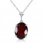 3.12 CTW 14K Solid White Gold Day Will Come Garnet Necklace Womens Gemstone