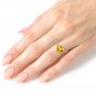 14K Solid Gold Ring with Natural 10.0 mm Heart Citrine Gemstone Womens Size 5-11