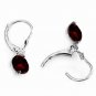 3.1 Carat 14K Solid White Gold Notwith standing Garnet Earrings