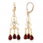 Womens 6.31 CTW 14K Solid Gold Sensation Garnet Earrings Cute Delicate Jewelry