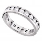 Women's Diamond Eternity BAND RING 14k White Gold Bridal 1.50 CT Size 5-11