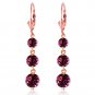 7.2 Carat 14K Solid Rose Gold Amethyst Leverback Earrings