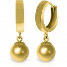 Womens Stylish 14K Solid Gold Balldrop Dangling Earrings Cute Fashion Jewelry