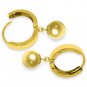 Womens Stylish 14K Solid Gold Balldrop Dangling Earrings Cute Fashion Jewelry