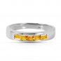 0.6 Carat 14K Solid White Gold Juliana Citrine Ring Wedding Engagement Size 5-11