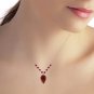 14 Carat 14K Solid White Gold Dreamy Pleasure Ruby Necklace