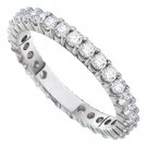 Solid 14k White Gold Women's 1.00 CT Diamond Eternity BAND Wedding Anniversary