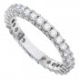 Solid 14k White Gold Women's 1.00 CT Diamond Eternity BAND Wedding Anniversary