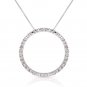 0.1 Carat 14K Solid White Gold Beloved Is Everywhere Diamond Necklace