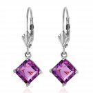 3.2 Carat 14K Solid White Gold Treasure Of Values Amethystsyt Earrings