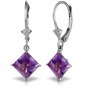 3.2 Carat 14K Solid White Gold Treasure Of Values Amethystsyt Earrings