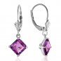 3.2 Carat 14K Solid White Gold Treasure Of Values Amethystsyt Earrings