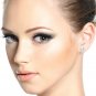 3.1 Carat 14K Solid White Gold Love We Share Aquamarine Earrings Cute Fashion