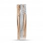 10kt Two-tone White Rose Gold Womens Round Diamond Stackable Bands Set 1/4 Cttw