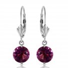 3.1 Carat 14K Solid White Gold Gifted Amethyst Earrings