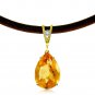6.01 Carat 14K Solid Gold Rapture Citrine Diamond Necklace