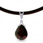 6.51 Carat 14K Solid White Gold Open Window Garnet Diamond Necklace Womens
