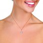 14K Solid Rose Gold Necklace with Briolette Checkerboard Cut Amethyst & Diamond