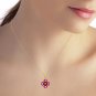 3.8 CTW 14K Solid Gold Orchid Love Pink Topaz Necklace Womens Elegant Jewelry