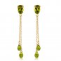 7.5 Carat 14K Solid Gold Eloquence Peridot Earrings Womens Girls Ladies Fashion