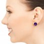 7.2 CTW 14K Solid White Gold Amethyst Standard Amethyst Earrings