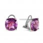 7.2 CTW 14K Solid White Gold Amethyst Standard Amethyst Earrings