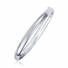 Classic Bangle in Real 14k White Gold (5.0mm) Womens Unique Fashion Bracelet