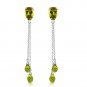 7.5 Carat 14K Solid White Gold All Parts Love Peridot Earrings Womens Girls