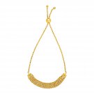 Textured Chain Motif Adjustable Bracelet in 14k Yellow Gold