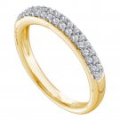 0.26 CT Carat Brilliant ROUND CUT Diamond Wedding BAND RING 14k Yellow Gold