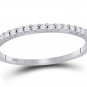 0.15 CT Diamond Stackable Wedding BAND RING 14k White & Yellow Gold Size 5-11