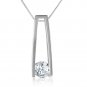0.25 Carat 14K Solid White Gold Necklace Natural 0.25 Carat Diamond