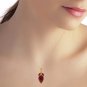 13.5 Carat 14K Solid Gold The Sky Is Red Ruby Necklace Classic Fine Jewelry