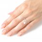 14K Solid White Gold Ring w/ Natural Diamonds & pearl Gemstone Womens Size 5-11
