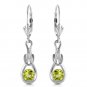 1.3 Ct 14K Solid White Gold Wise Soul Pink Topaz Earrings Cute Fashion Jewelry