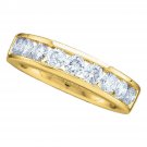 14kt Yellow Gold Womens Round Channel-set Diamond Wedding Band 1/6 Cttw