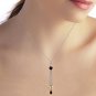 4.75 CTW 14K Solid White Gold Necklace Briolette Garnet Citrine