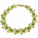 16.5 Carat 14K Solid Gold Butterfly Bracelet Peridot