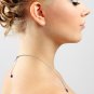 14K Solid White Gold Front And Back Drop Necklace with Briolette Amethysts