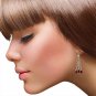 6.31 Carat 14K Solid White Gold Love Is Patient Garnet Diamond Earrings